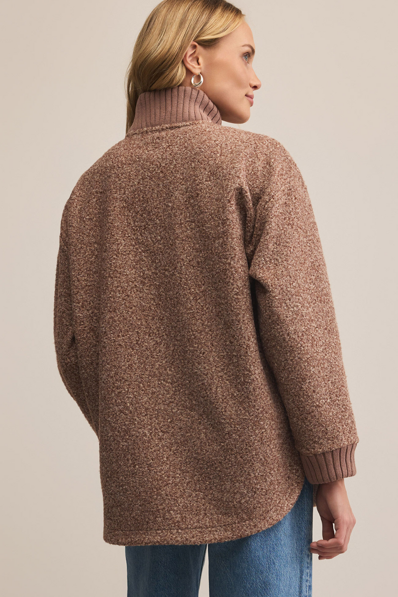 OVERSIZED COLLAR KNIT JACKET