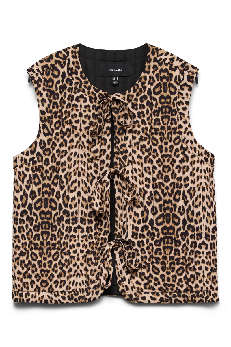 LEOPARD BOW TIE VEST