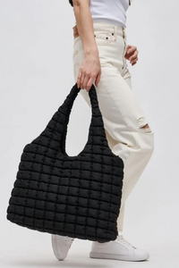 QUILTED PUFFER TOTE