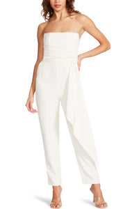 STRAPLESS SASH JUMPSUIT