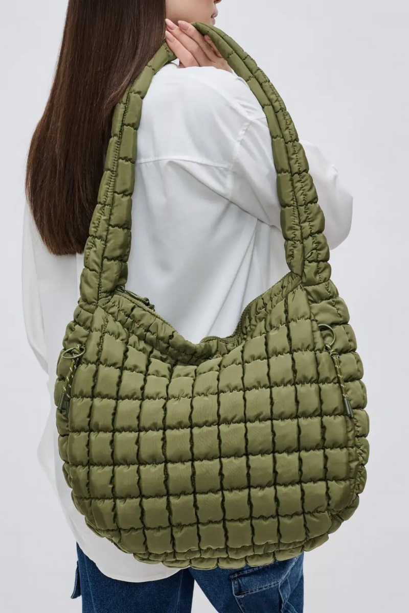 QUILTED PUFFER HOBO