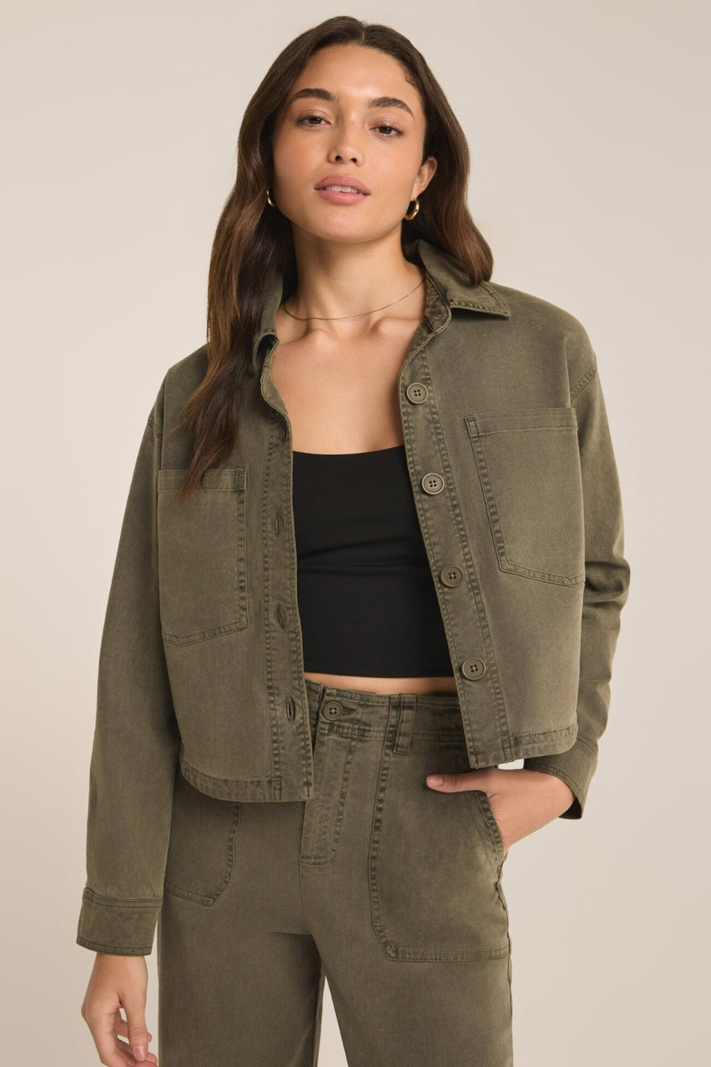 CROPPED WASHED JACKET