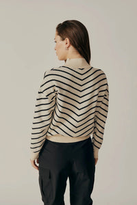 STRIPED TURTLENECK SWEATER