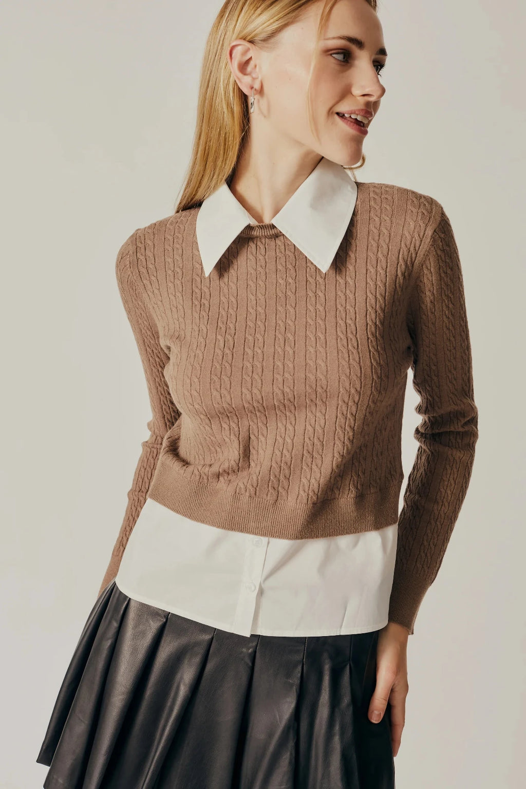 LAYERED SWEATER SHIRT