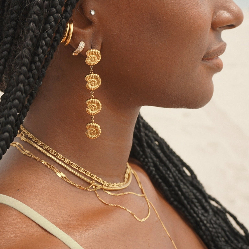 SHELL DROP EARRINGS