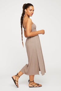 HALTER MIDI DRESS