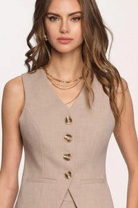 BUTTON FRONT VEST