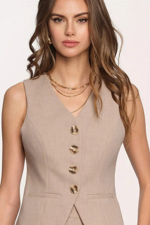 BUTTON FRONT VEST