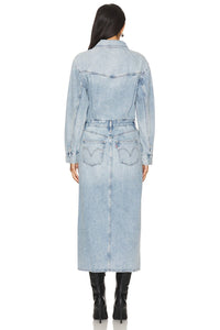 WESTERN DENIM MIDI DRESS