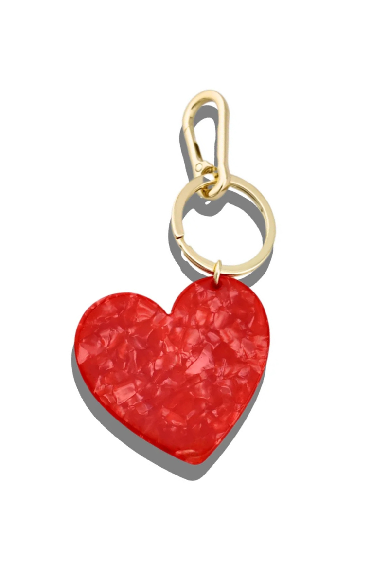 HEART BAG CHARM + KEYCHAIN