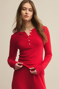 POINTELLE LONG SLEEVE TOP