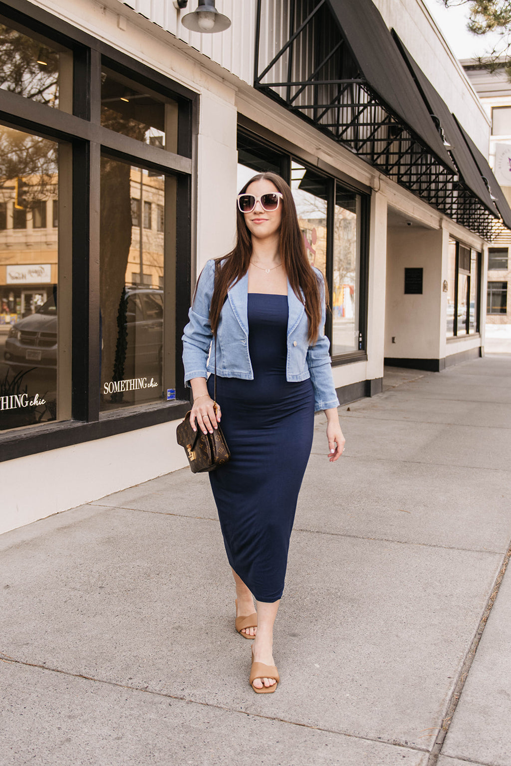 CROPPED DENIM BLAZER