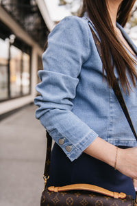 CROPPED DENIM BLAZER