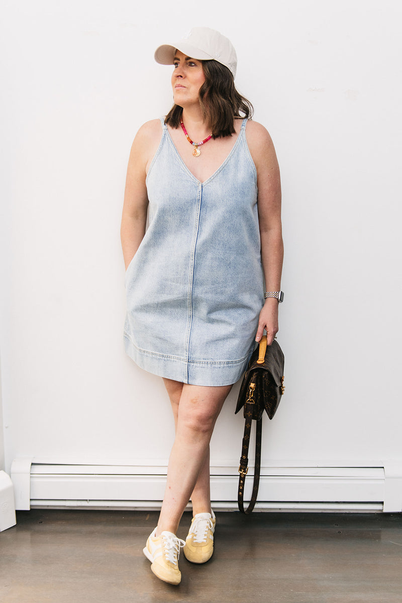 Tavi Pop Over Denim Dress – Pistola
