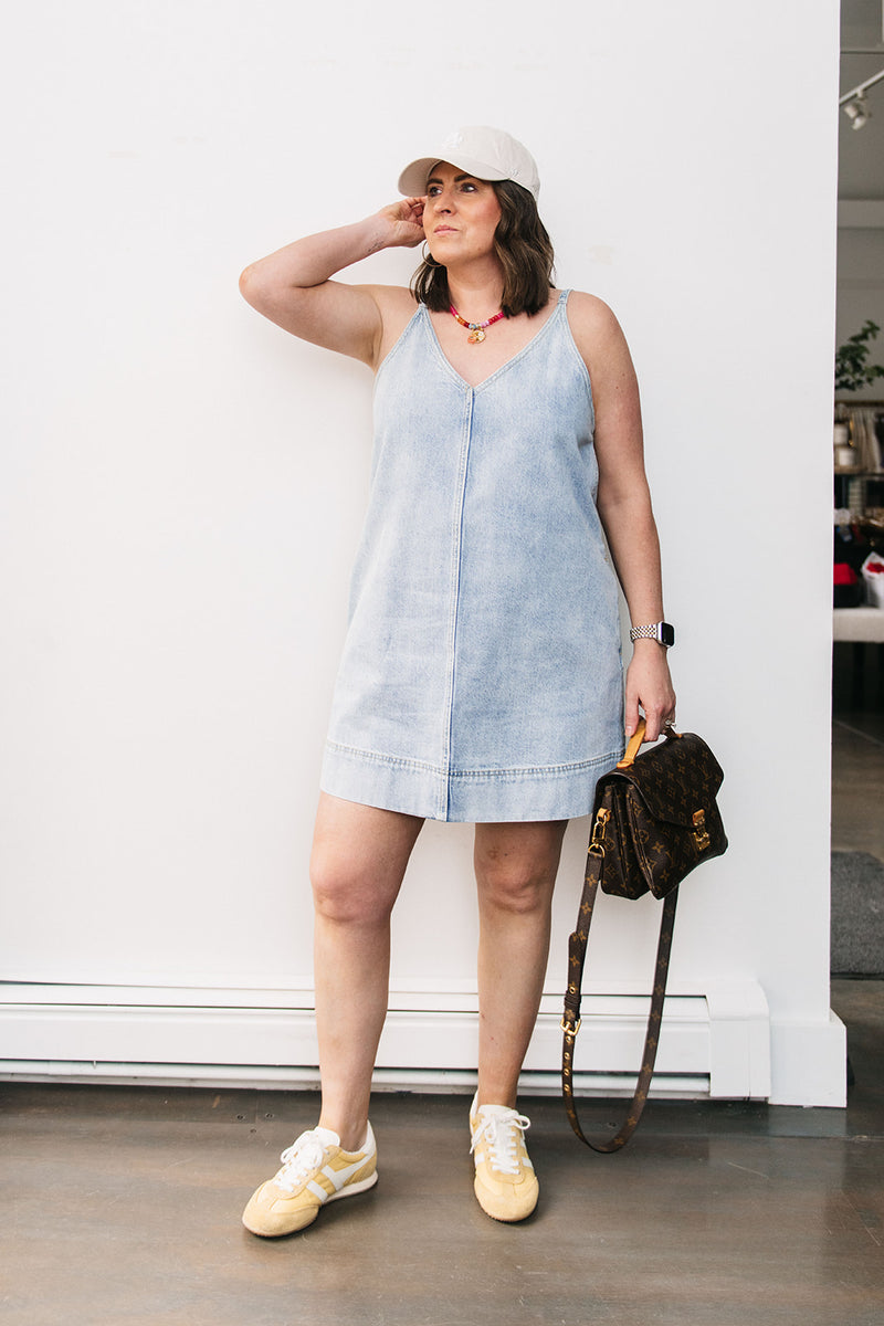 Tavi Pop Over Denim Dress – Pistola