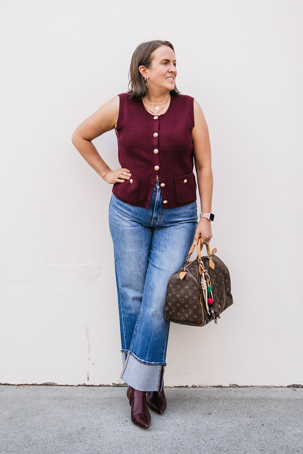 BUTTON UP SWEATER VEST
