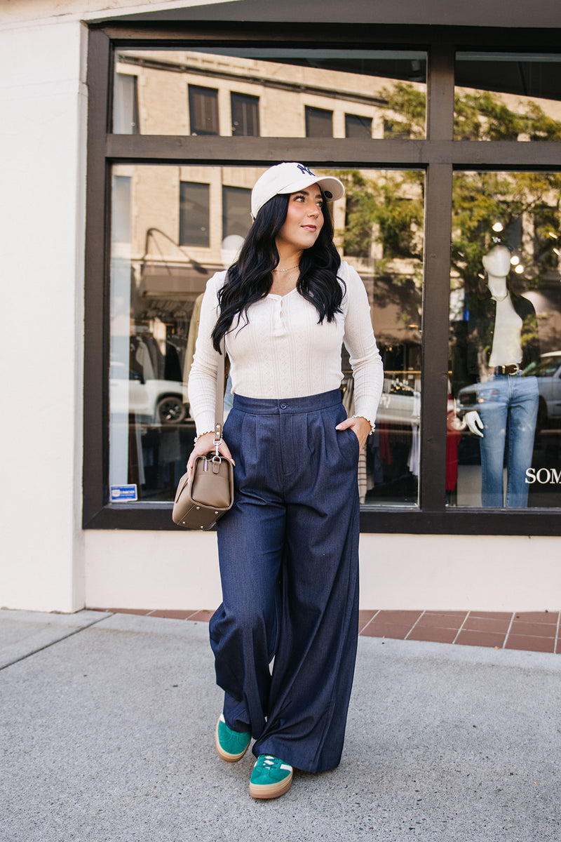 TENCEL WIDE LEG PANT