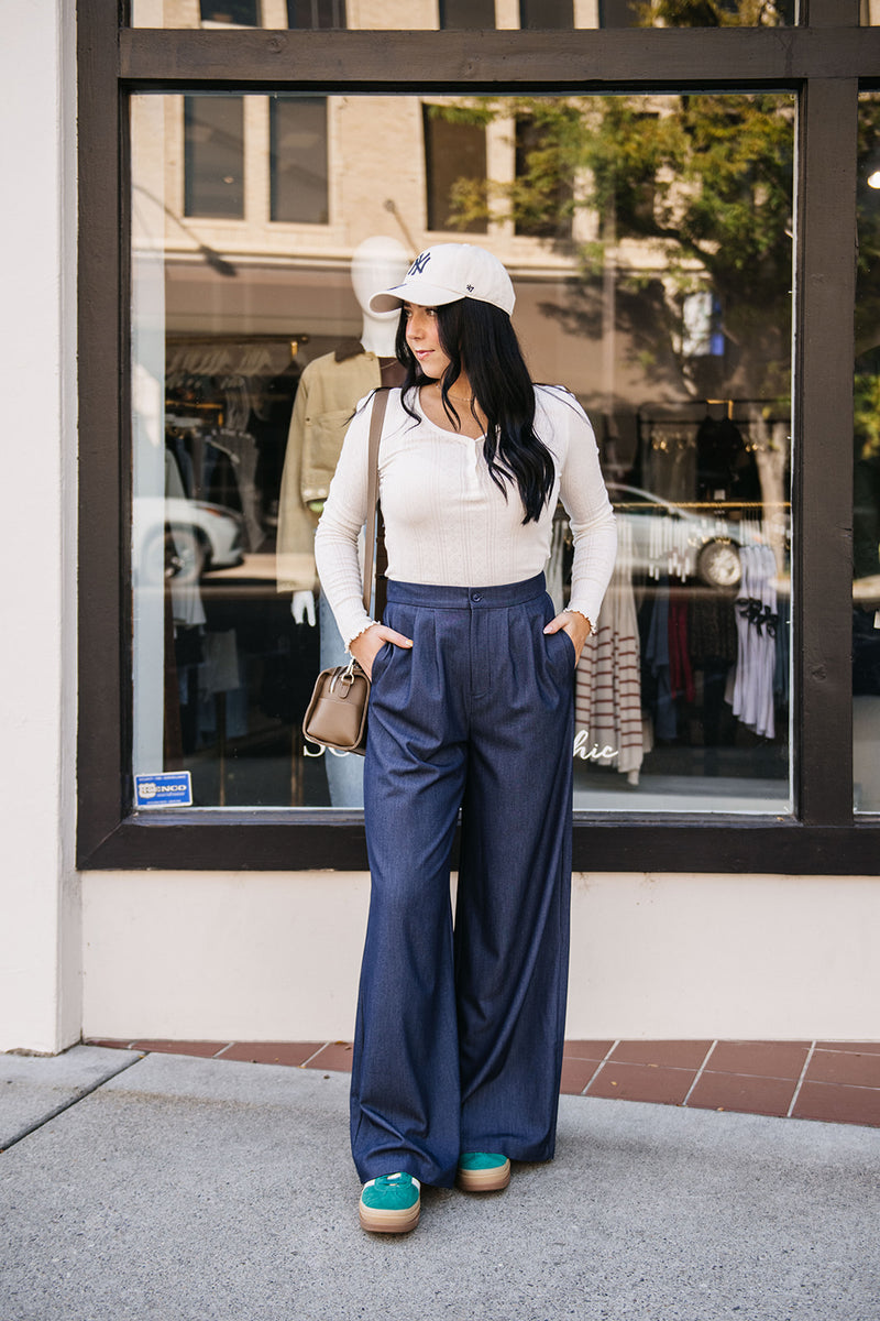 TENCEL WIDE LEG PANT