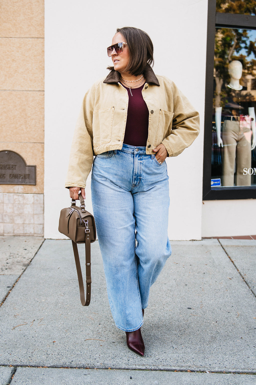 TWILL CROPPED JACKET