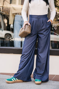 TENCEL WIDE LEG PANT