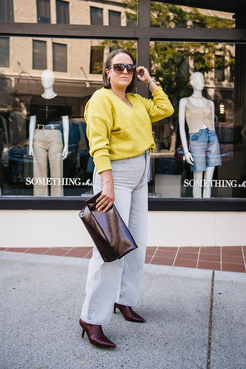 SOFT RIB V-NECK SWEATER