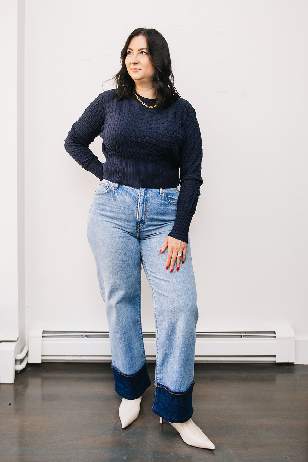 TEXTURED KNIT SWEATER