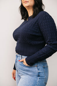 TEXTURED KNIT SWEATER