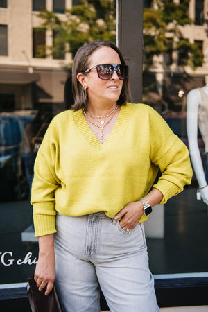 SOFT RIB V-NECK SWEATER