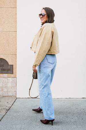 TWILL CROPPED JACKET