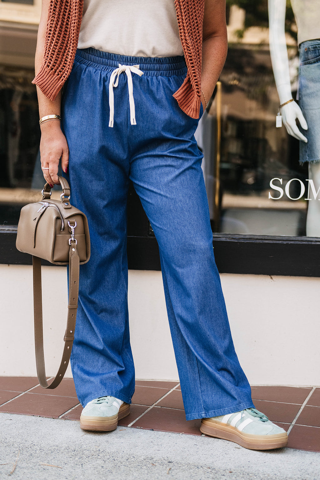 WIDE LEG DENIM PANT