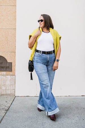 FAR OUT HIGH RISE WIDE LEG CUFF