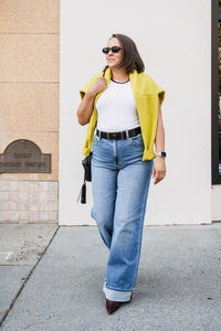 FAR OUT HIGH RISE WIDE LEG CUFF