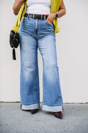 FAR OUT HIGH RISE WIDE LEG CUFF