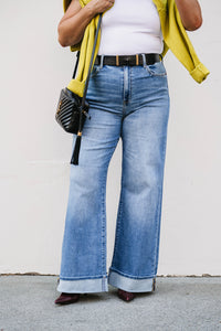 FAR OUT HIGH RISE WIDE LEG CUFF