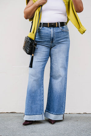 FAR OUT HIGH RISE WIDE LEG CUFF