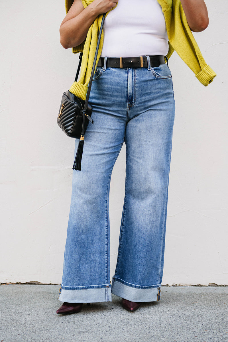 FAR OUT HIGH RISE WIDE LEG CUFF