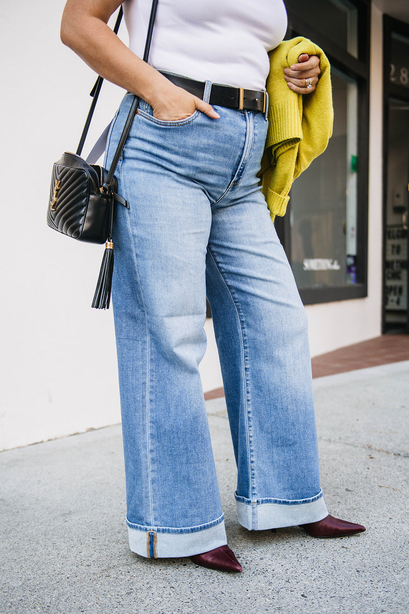 FAR OUT HIGH RISE WIDE LEG CUFF