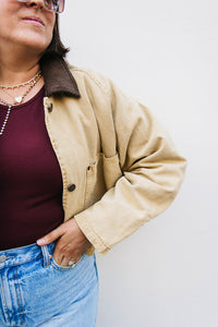 TWILL CROPPED JACKET