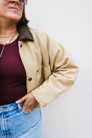 TWILL CROPPED JACKET