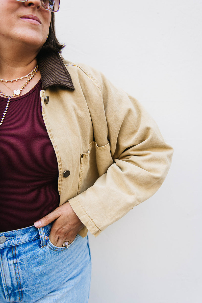 TWILL CROPPED JACKET
