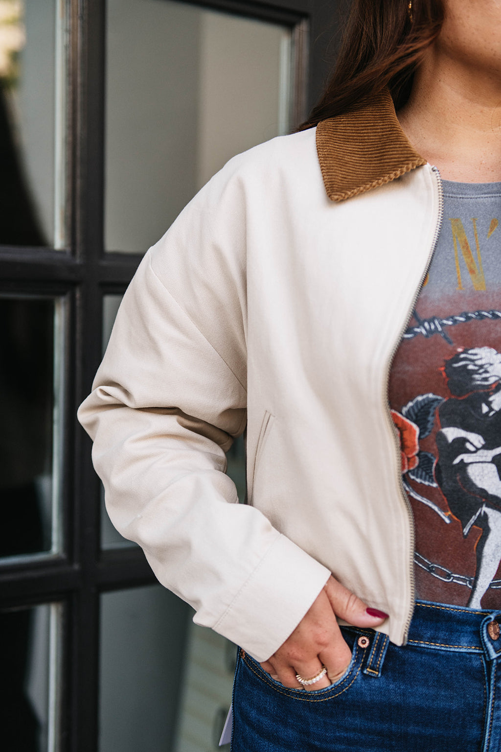 CORDUROY COLLAR BARN JACKET