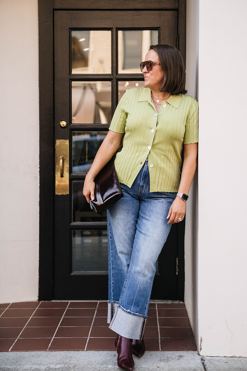 DOMINIQUE RIBBED CARDIGAN