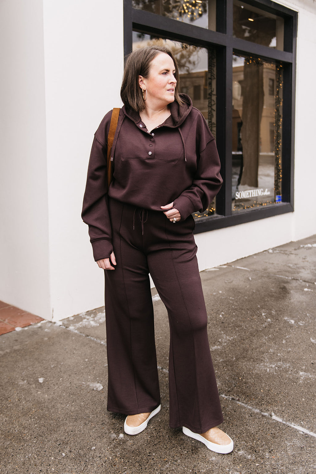 SOFT KNIT SNAP FRONT HOODIE