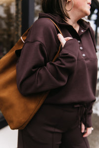 SOFT KNIT SNAP FRONT HOODIE