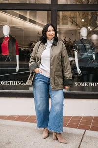 CORDUROY DETAIL BARN JACKET