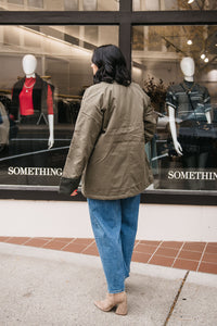 CORDUROY DETAIL BARN JACKET