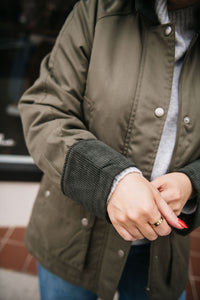 CORDUROY DETAIL BARN JACKET