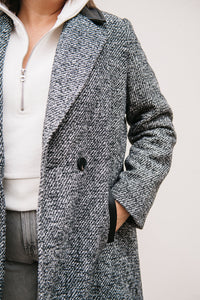 FAUX LEATHER COLLARED COAT