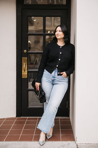 SILVER BUTTON CARDIGAN