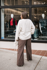 PINSTRIPE WIDE LEG PANT
